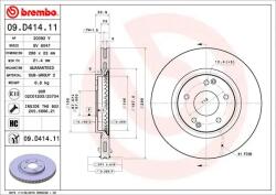 BREMBO Disc Frana 09. D414.11 Ssangyong Tivoli/Xlv (09.D414.11)