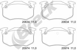 BRECK Set Placute Frana, Frana Disc 209730070400 Citroën Saxo/Xsara/Zx Peugeot 106 Ii