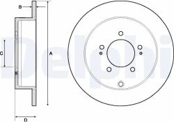 DELPHI Disc Frana Bg4161C Citroën C-Crosser/C-Crosser Enterprise Mitsubishi Lancer Viii