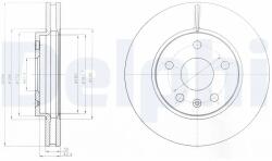 DELPHI Disc Frana Bg4187C Opel Insignia A/Insignia A Country Saab 9-5
