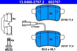 ATE Set Placute Frana, Frana Disc 13.0460-2767.2 Alfa Romeo Giulietta (13.0460-2767.2)