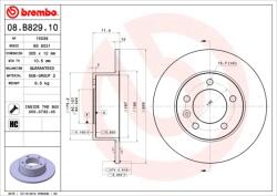 BREMBO Disc Frana 08. B829.10 Nissan Interstar/Nv400 Opel Movano B Renault Master Iii