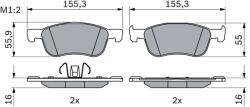 Bosch Set Placute Frana, Frana Disc 0986424867 Ford Fiesta Vii