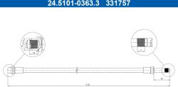 ATE Furtun Frana 24.5101-0363.3 Mercedes-Benz Sprinter 2-T/Sprinter 3-T/Sprinter 4-T (24.5101-0363.3)