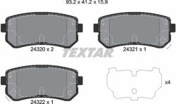 TEXTAR Set Placute Frana, Frana Disc 2432001 Dodge Attitude Hyundai Accent Ii/Accent Iii (2432001)
