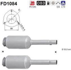 AS Filtru Funingine/Particule, Sist. De Esapament Fd1084 Alfa Romeo Mito