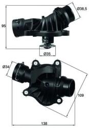 MAHLE Termostat, Lichid Racire Ti23488 Bmw 1/3/5/6/7/X3/X5/X6