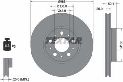 TEXTAR Disc Frana 92100503 Volvo S60 I/S80 I/V70 Ii/Xc70 I Cross Country