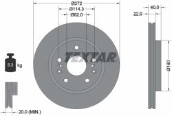 TEXTAR Disc Frana 92329603 Suzuki Swift Iv (92329603)