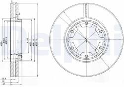 DELPHI Disc Frana Bg3817 Nissan Patrol Gr V