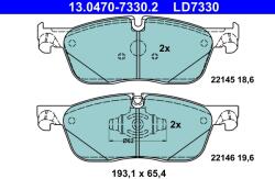 ATE Set Placute Frana, Frana Disc 13.0470-7330.2 Jaguar E-Pace (13.0470-7330.2)