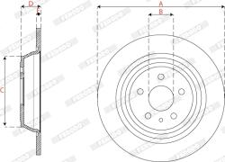 FERODO Disc Frana Ddf2788C Ford Kuga Ii/Mondeo V