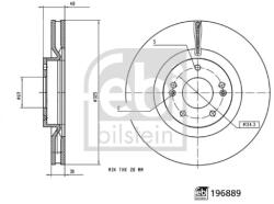Febi Bilstein Disc Frana Punte Fata 196889 Hyundai Santa Fe Iv/Santa Fé Iii Kia Sorento Iv