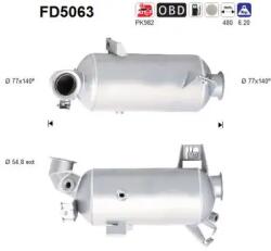 AS Filtru Funingine/Particule, Sist. De Esapament Fd5063 Vw Transporter T5 (FD5063)