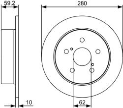 Bosch Disc Frana 0986479520 Toyota Avensis (0986479520)