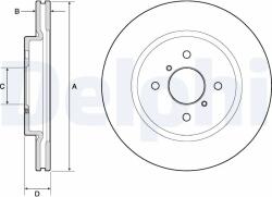 DELPHI Disc Frana Bg4750C Suzuki Swift Iv (BG4750C)