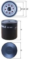 MAHLE Filtru Ulei Oc1063 Ford B-Max/C-Max/C-Max Ii/Ecosport/Fiesta V/Fiesta Vi/Kuga Ii (OC1063)
