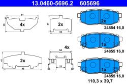 ATE Set Placute Frana, Frana Disc 13.0460-5696.2 Subaru Forester/Legacy V/Outback (13.0460-5696.2)