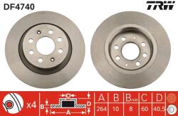 TRW Disc Frana Df4740 Abarth Grande Punto/Punto/Punto Evo Fiat Grande Punto/Punto (DF4740)