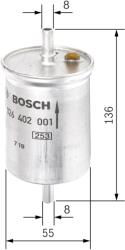 Bosch Filtru Combustibil F026402001 Smart Cabrio/City-Coupe/Fortwo