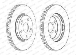 FERODO Disc Frana Ddf1814C Lexus Is C/Is Ii/Is Iii Toyota Crown/Mark X I/Mark X Ii (DDF1814C)