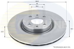 COMLINE Disc Frana Adc1811V Abarth 500 / 595 / 695/500C / 595C / 695C Alfa Romeo 155 (ADC1811V)