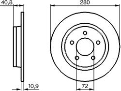 Bosch Disc Frana 0986479C79 Mazda 3/5
