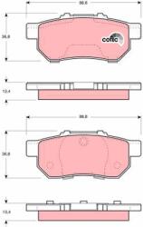 TRW Set Placute Frana, Frana Disc Gdb3113 Honda Civic V/Civic Vi/Crx Iii/Jazz Ii
