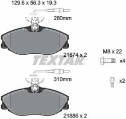 TEXTAR Set Placute Frana, Frana Disc 2167403 Citroën Xsara/Zx Peugeot 406/607