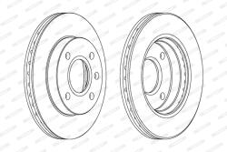 FERODO Disc Frana Ddf766 Ford Courier Pick-Up/Escort/Escort Classic/Escort V/Escort Vi (DDF766)