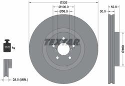 TEXTAR Disc Frana 92167900 Subaru Brz/Forester/Impreza Toyota Gt 86