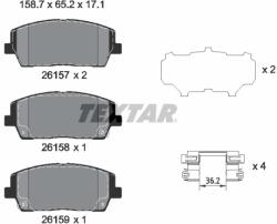 TEXTAR Set Placute Frana, Frana Disc 2615701 Hyundai Palisade/Santa Fe Iv (2615701)