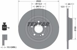 TEXTAR Disc Frana 92324303 Mercedes-Benz A-Class/B-Class/Cla/Cla Shooting Brake/Eqa/Eqb (92324303)