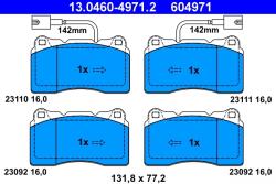 ATE Set Placute Frana, Frana Disc 13.0460-4971.2 Alfa Romeo 159/166/Brera/Giulietta