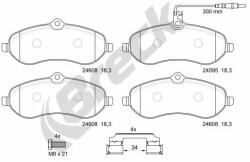 BRECK Set Placute Frana, Frana Disc 245950070100 Citroën Jumpy Ii Fiat Scudo (245950070100)