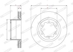 FERODO Disc Frana Ddf3106C-1 Man Tge Vw Crafter/Grand California