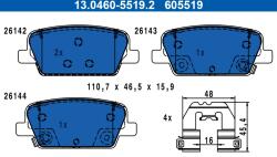 ATE Set Placute Frana, Frana Disc 13.0460-5519.2 Hyundai Santa Fe Iv (13.0460-5519.2)