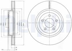 DELPHI Disc Frana Bg9050 Chrysler 300C Lancia Thema (BG9050)