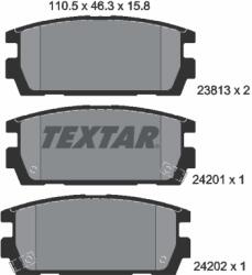 TEXTAR Set Placute Frana, Frana Disc 2381301 Hyundai Terracan Hyundai (Huatai) Terracan