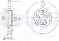 DELPHI Disc Frana Bg3740 Citroën C8/Jumpy I Fiat Scudo/Ulysse Lancia Phedra Peugeot 807 (BG3740)
