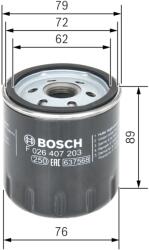 Bosch Filtru Ulei F026407203 Ford B-Max/C-Max/C-Max Ii/Ecosport/Fiesta V/Fiesta Vi