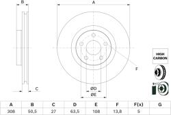 Bosch Disc Frana 0986479H51 Ford Focus Iv/Kuga Iii