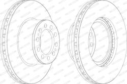 FERODO Disc Frana Fcr323A Mercedes-Benz Actros/Actros Mp4 / Mp5/Antos/Arocs/Atego/Axor