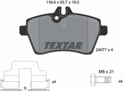 TEXTAR Set Placute Frana, Frana Disc 2407701 Mercedes-Benz A-Class (2407701)