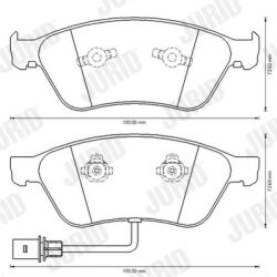 JURID Set Placute Frana, Frana Disc 573207Jc Audi A6 C6/A8 D2/A8 D3 Vw Phaeton (573207JC)