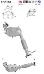 AS Filtru Funingine/Particule, Sist. De Esapament Fd5160 Mitsubishi Asx