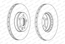 FERODO Disc Frana Ddf1559C Ford Galaxy I/Galaxy Mk I Seat Alhambra Vw California T4
