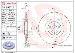 BREMBO Disc Frana 09. C937.11 Volvo Xc60 Ii/Xc90 Ii Volvo Asia Xc60 Ii (09.C937.11)