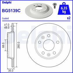 DELPHI Disc Frana Bg5139C Renault Zoe