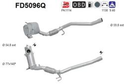 AS Filtru Funingine/Particule, Sist. De Esapament Fd5096Q Audi A3 Seat Altea/Leon (FD5096Q)